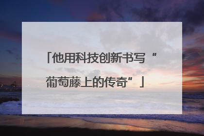 他用科技创新书写“葡萄藤上的传奇”