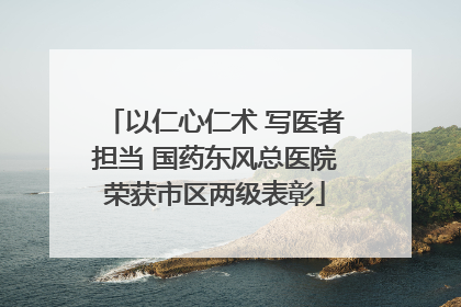 以仁心仁术 写医者担当 国药东风总医院荣获市区两级表彰