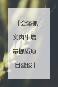 会泽抓实肉牛增量提质项目建设