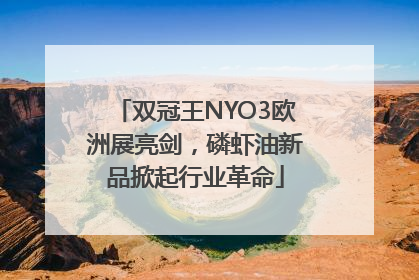 双冠王NYO3欧洲展亮剑，磷虾油新品掀起行业革命