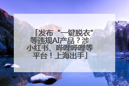 发布“一键脱衣”等违规AI产品？涉小红书、哔哩哔哩等平台！上海出手