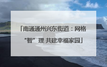 南通通州兴东街道：网格“智”理 共建幸福家园