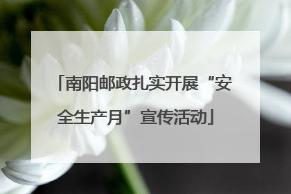 南阳邮政扎实开展“安全生产月”宣传活动