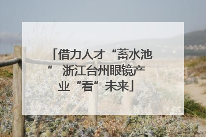 借力人才“蓄水池” 浙江台州眼镜产业“看”未来