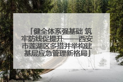 健全体系强基础 筑牢防线促提升——西安市莲湖区多措并举构建基层应急管理新格局