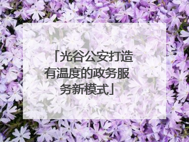 光谷公安打造有温度的政务服务新模式
