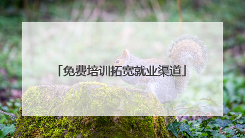 免费培训拓宽就业渠道