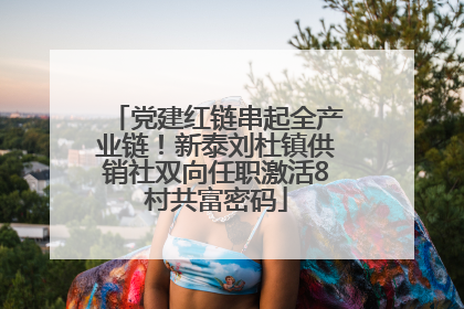 党建红链串起全产业链！新泰刘杜镇供销社双向任职激活8村共富密码