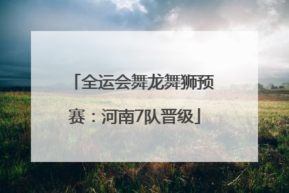 全运会舞龙舞狮预赛：河南7队晋级