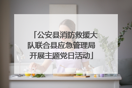 公安县消防救援大队联合县应急管理局开展主题党日活动
