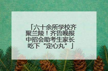 六十余所学校齐聚兰陵！齐鲁晚报中招会助考生家长吃下“定心丸”