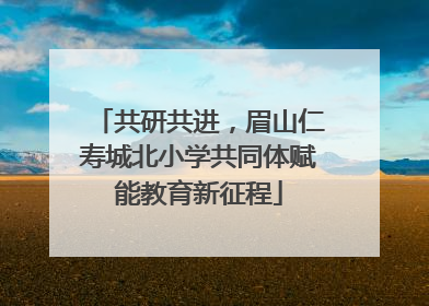 共研共进，眉山仁寿城北小学共同体赋能教育新征程