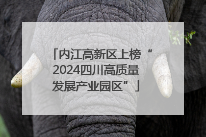 内江高新区上榜“2024四川高质量发展产业园区”
