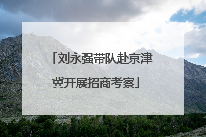 刘永强带队赴京津冀开展招商考察