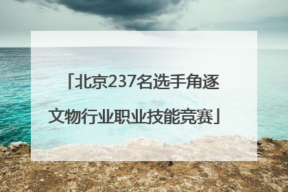 北京237名选手角逐文物行业职业技能竞赛