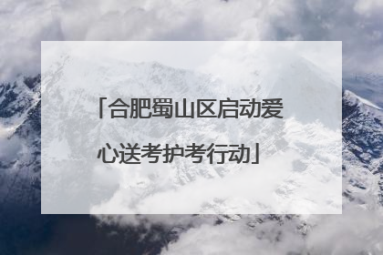 合肥蜀山区启动爱心送考护考行动