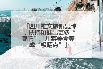 四川推文旅新品牌，扶持和推出更多“哪吒”、川菜美食等成“吸睛点”