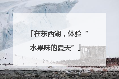 在东西湖，体验“水果味的夏天”