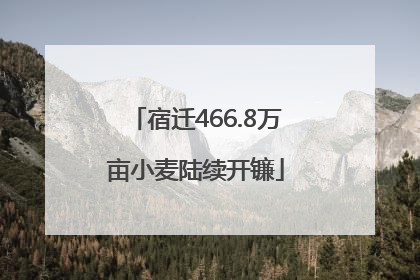 宿迁466.8万亩小麦陆续开镰