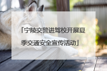 宁陵交警进驾校开展夏季交通安全宣传活动