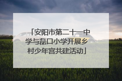 安阳市第二十一中学与磊口小学开展乡村少年宫共建活动