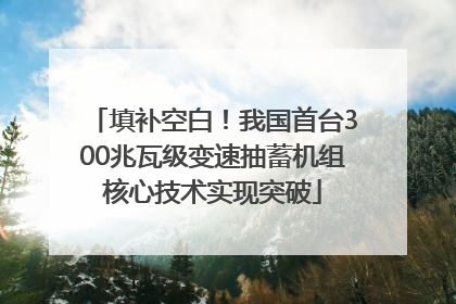 填补空白！我国首台300兆瓦级变速抽蓄机组核心技术实现突破