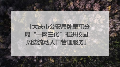 大庆市公安局卧里屯分局“一网三化”推进校园周边流动人口管理服务