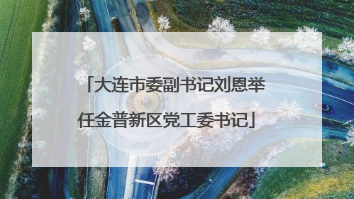 大连市委副书记刘恩举任金普新区党工委书记