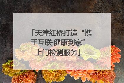 天津红桥打造“携手互联·健康到家”上门检测服务