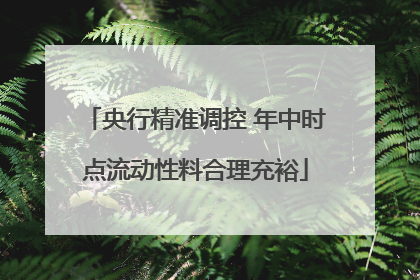央行精准调控 年中时点流动性料合理充裕
