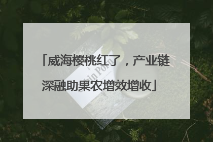 威海樱桃红了，产业链深融助果农增效增收