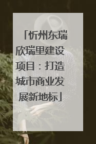 忻州东瑞欣瑞里建设项目：打造城市商业发展新地标