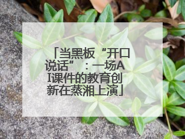 当黑板“开口说话”：一场AI课件的教育创新在蒸湘上演