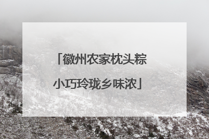 徽州农家枕头粽 小巧玲珑乡味浓