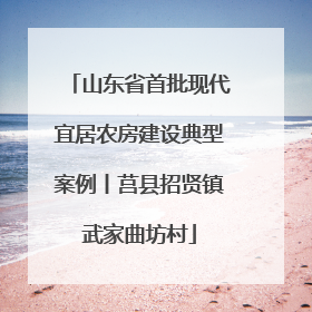 山东省首批现代宜居农房建设典型案例丨莒县招贤镇武家曲坊村