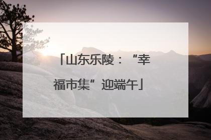 山东乐陵：“幸福市集”迎端午