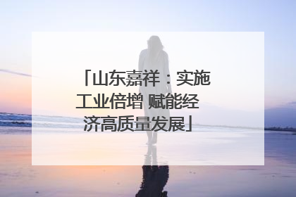 山东嘉祥：实施工业倍增 赋能经济高质量发展