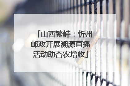 山西繁峙：忻州邮政开展溯源直播活动助杏农增收