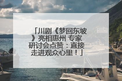 川剧《梦回东坡》亮相惠州 专家研讨会点赞：直接走进观众心里！