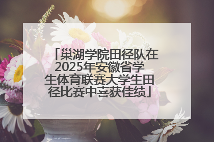巢湖学院田径队在2025年安徽省学生体育联赛大学生田径比赛中喜获佳绩