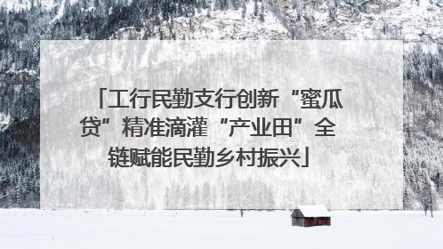 工行民勤支行创新“蜜瓜贷”精准滴灌“产业田”全链赋能民勤乡村振兴
