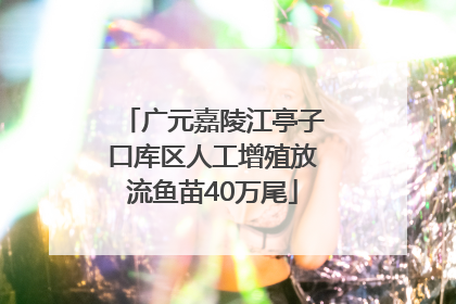 广元嘉陵江亭子口库区人工增殖放流鱼苗40万尾