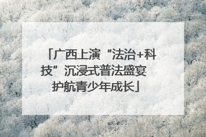 广西上演“法治+科技”沉浸式普法盛宴 护航青少年成长