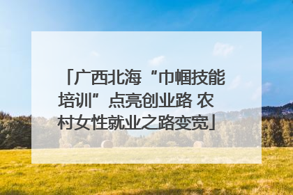 广西北海“巾帼技能培训”点亮创业路 农村女性就业之路变宽