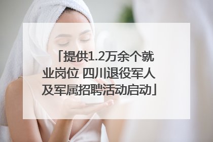 提供1.2万余个就业岗位 四川退役军人及军属招聘活动启动