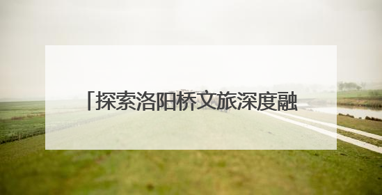 探索洛阳桥文旅深度融合发展 洛江区政协组织开展课题调研活动