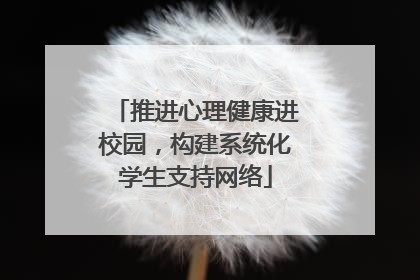 推进心理健康进校园，构建系统化学生支持网络