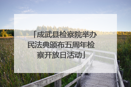 成武县检察院举办民法典颁布五周年检察开放日活动