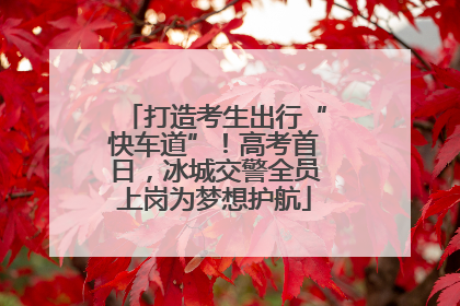 打造考生出行“快车道”！高考首日，冰城交警全员上岗为梦想护航
