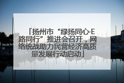 扬州市“绿扬同心·E路同行”推进会召开，网络统战助力民营经济高质量发展行动启动